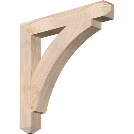 Ekena Millwork Thorton Craftsman Smooth Bracket, Douglas Fir, 3 1/2"W x 26"D x 26"H BKT04X26X26THR04SDF